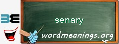 WordMeaning blackboard for senary